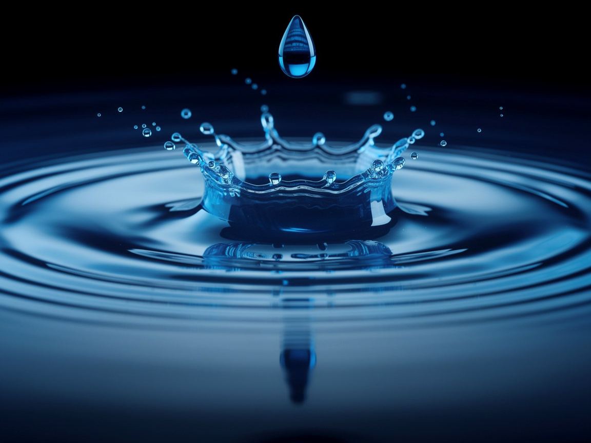 Wassertropfen trifft auf eine Oberfläche und löst konzentrische Wellen aus – Sinnbild für den PIZ AI mit Wirkung